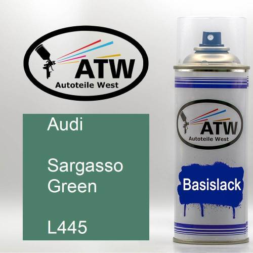 Audi, Sargasso Green, L445: 400ml Sprühdose, von ATW Autoteile West.